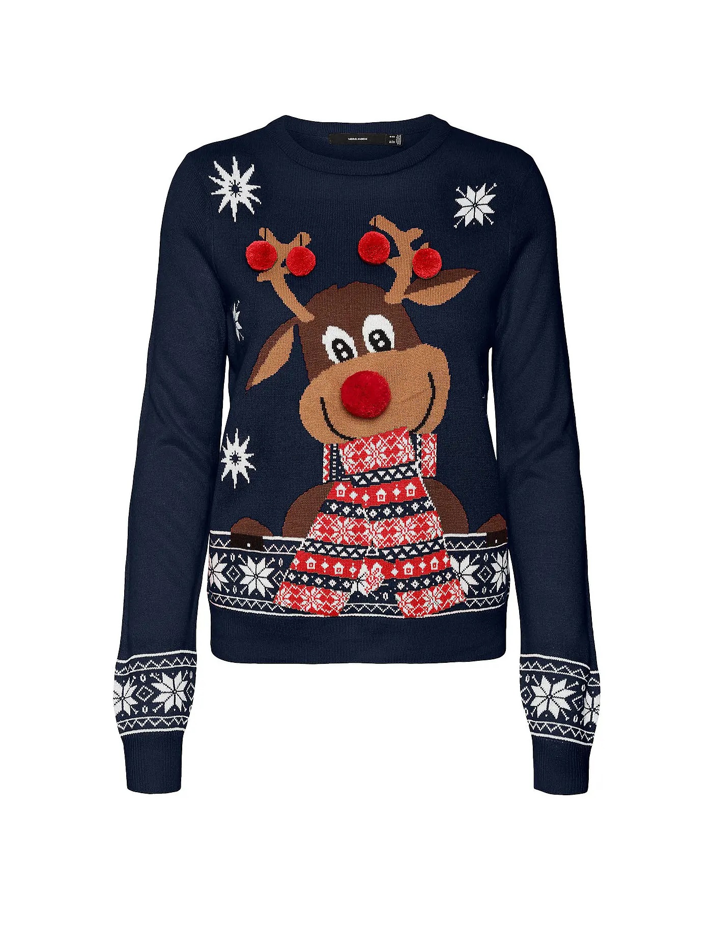 VERO MODA | Pullover VMNEWFROSTYDEER | dunkelblau